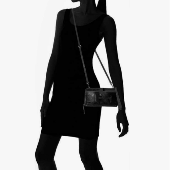 The Sak 3-in-1 Leather Smartphone Wristlet Crossbody Clutch Black - Picture 10 of 10